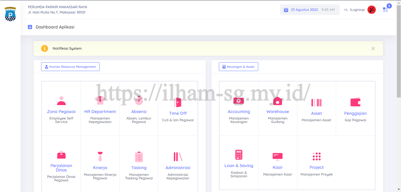 CMS Perumda Parkir Makassar Raya: Parking Management System